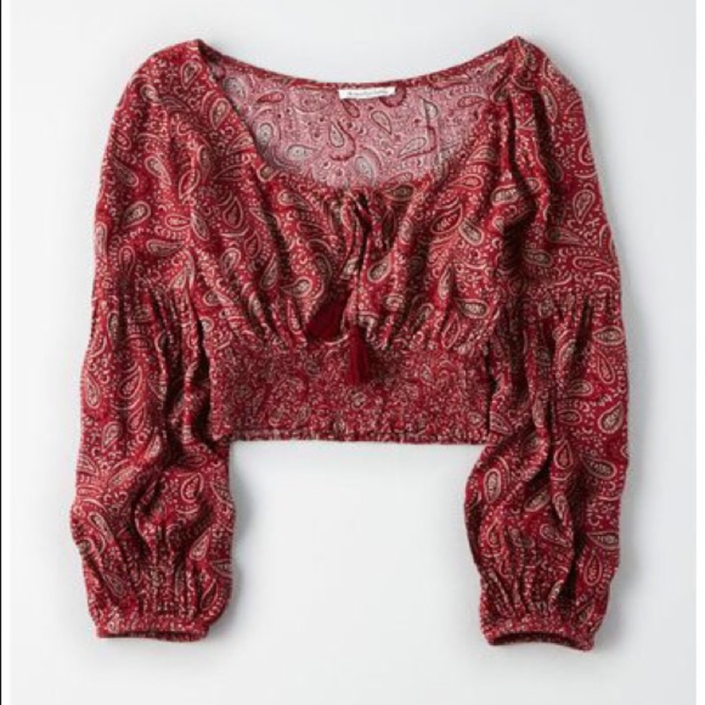 Cropped Paisley Top